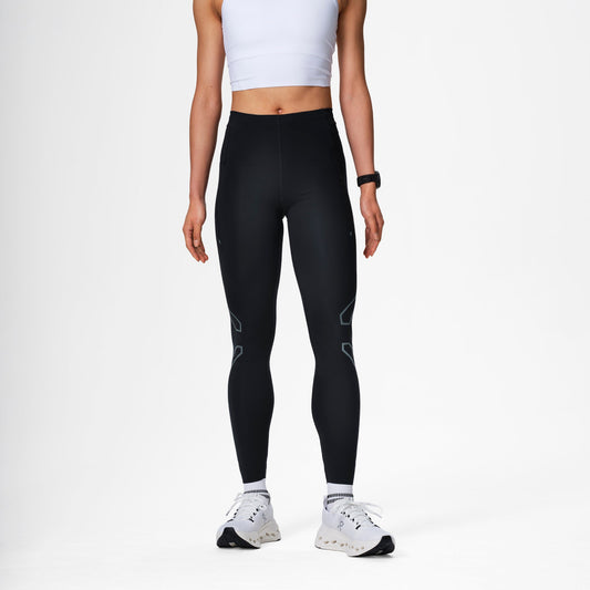 Running Tights Women | Black / Light Grey